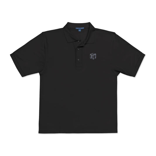 Embroidered Geometric Crest Polo