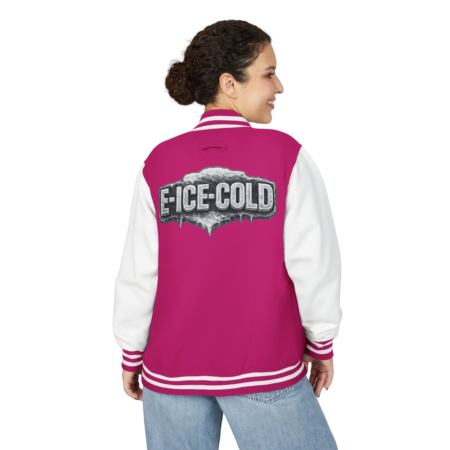 Letterman Jacket — 'E-ICE-COLD' Retro Varsity Bomber