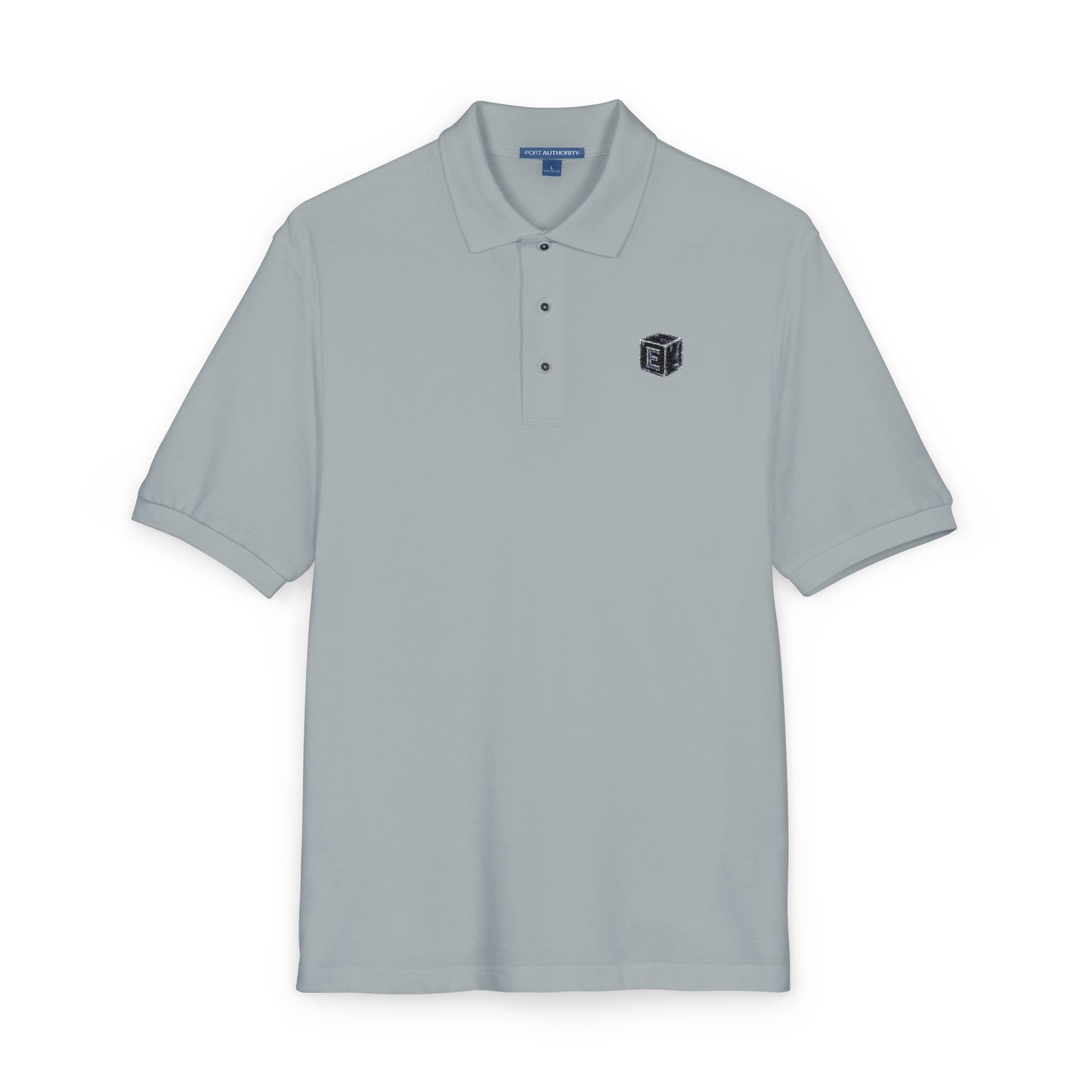 Embroidered Geometric Crest Polo