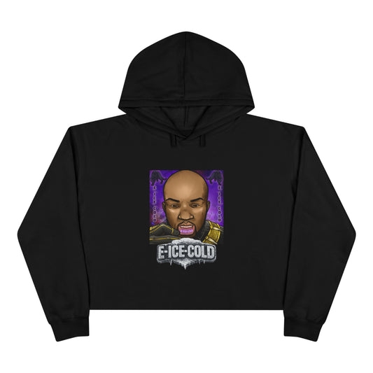 E-ICE-COLD Crop Hoodie – Graphic Rapper Portrait Streetwear