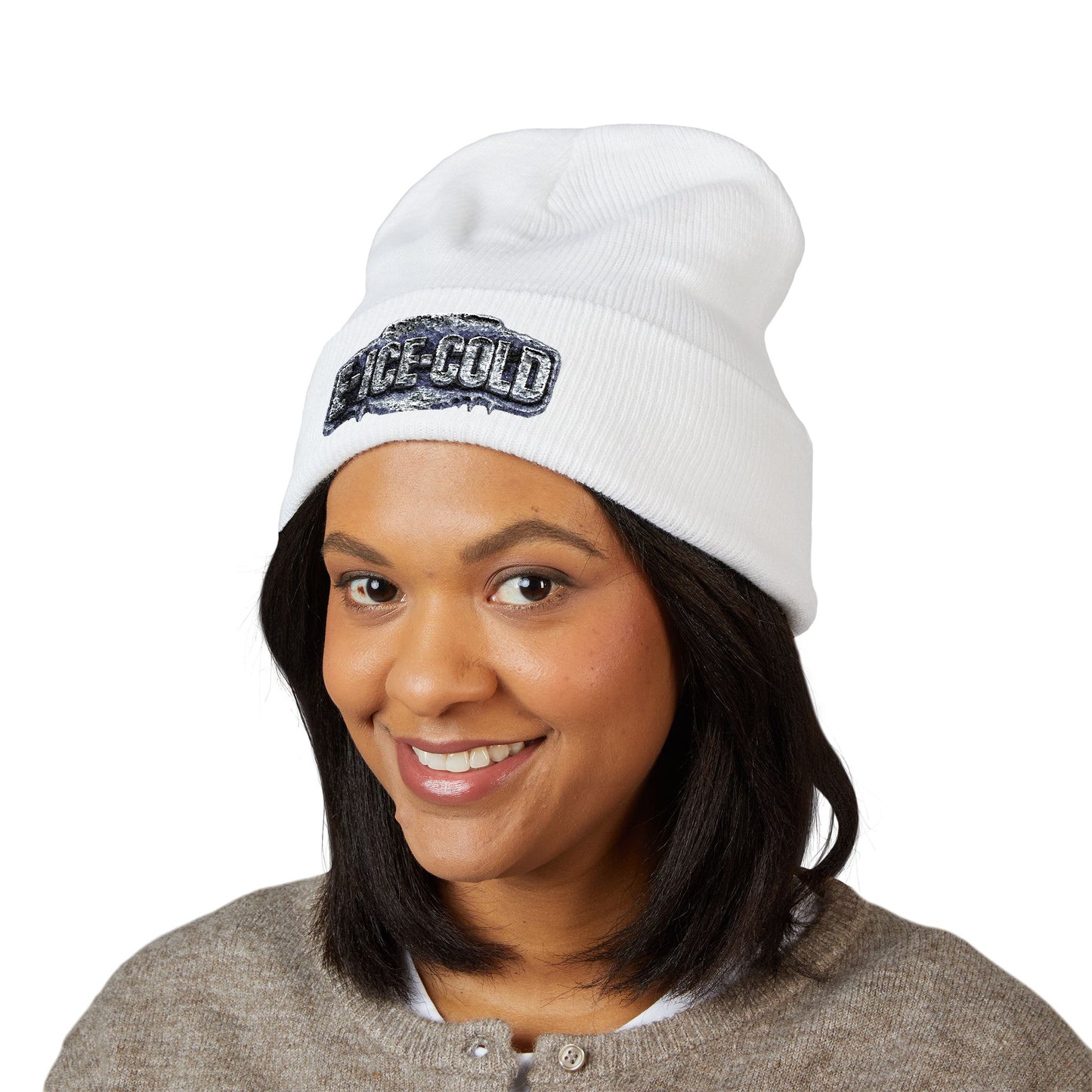 E-ICE-COLD Embroidered Cuffed Beanie