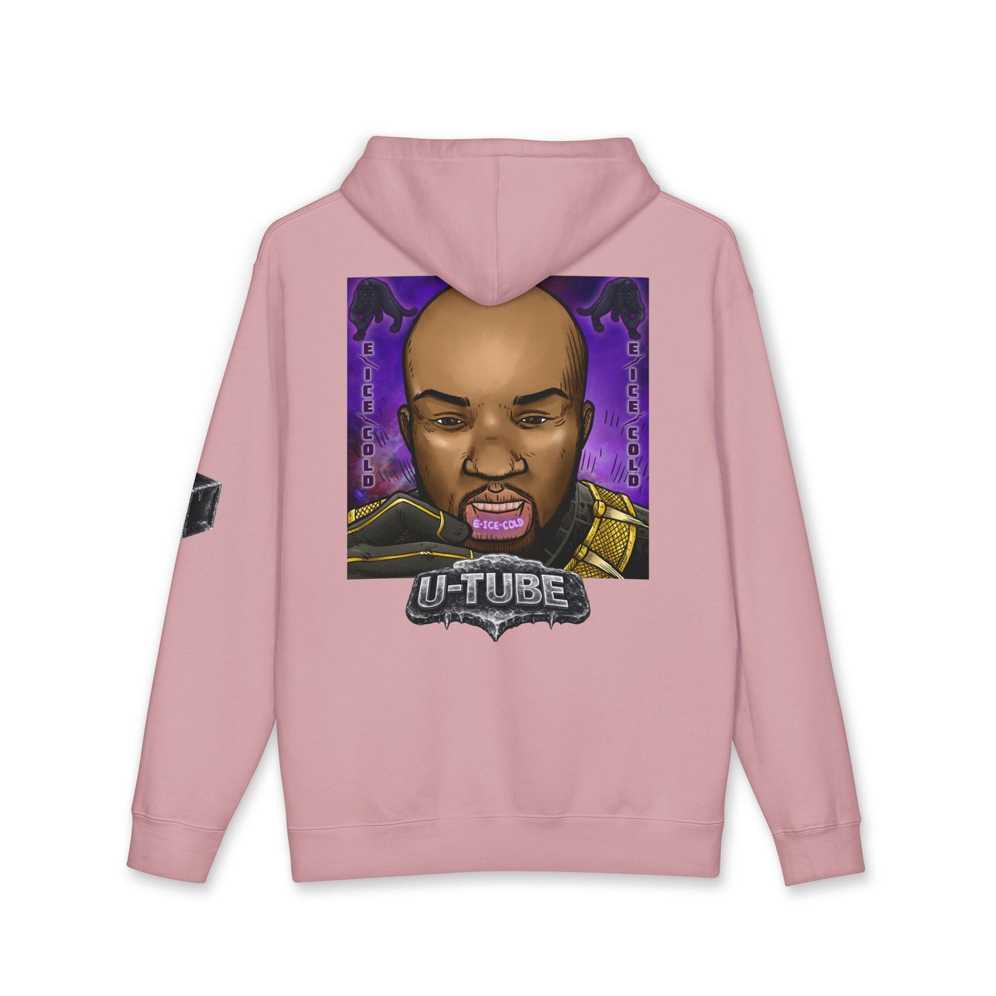 Ice-Cold Hoodie — 'E-ICE-COLD' Graphic Hooded Sweatshirt with U-TUBE Back Art
