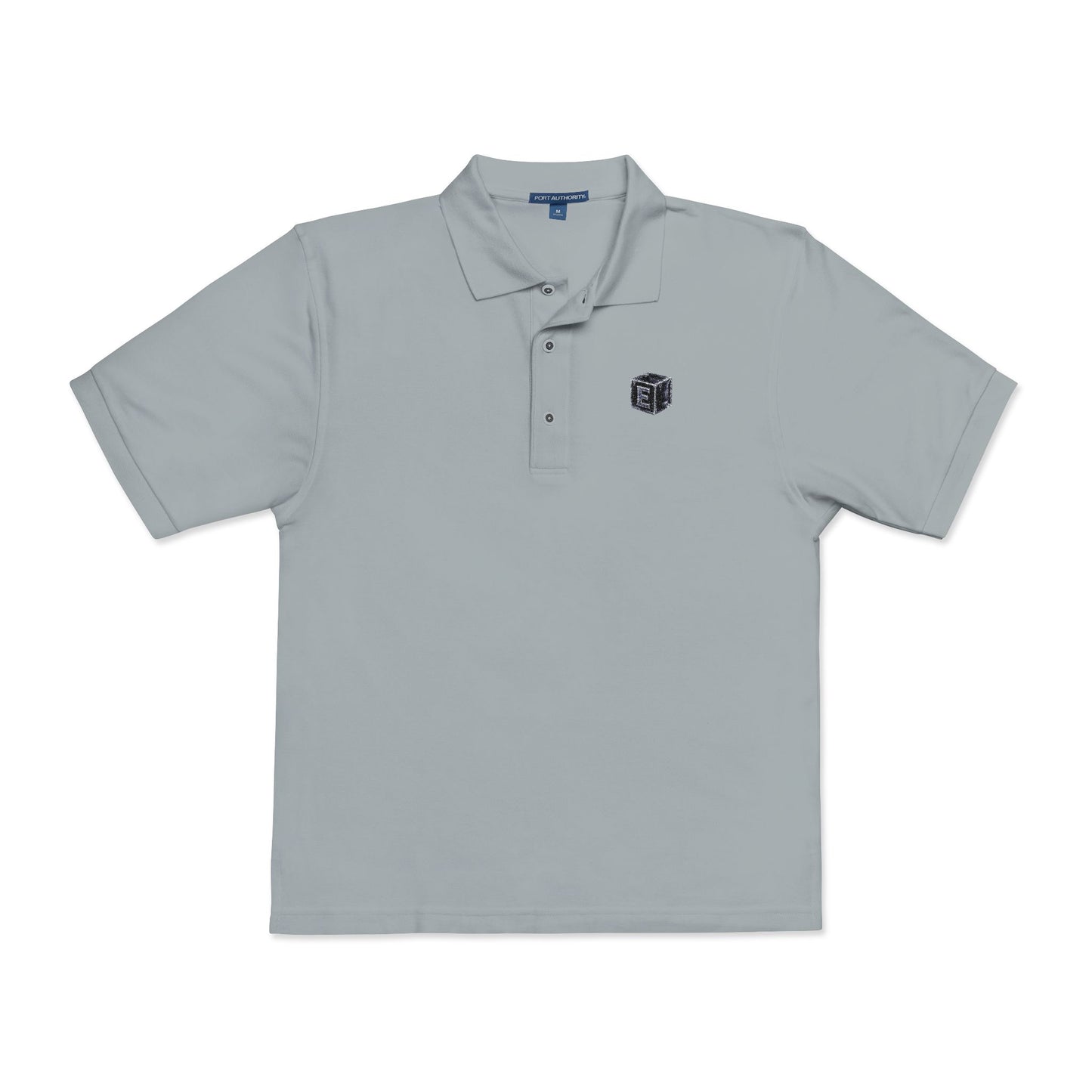 Embroidered Geometric Crest Polo