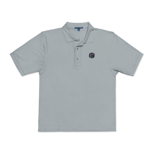 Embroidered Geometric Crest Polo