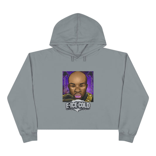 E-ICE-COLD Crop Hoodie – Graphic Rapper Portrait Streetwear