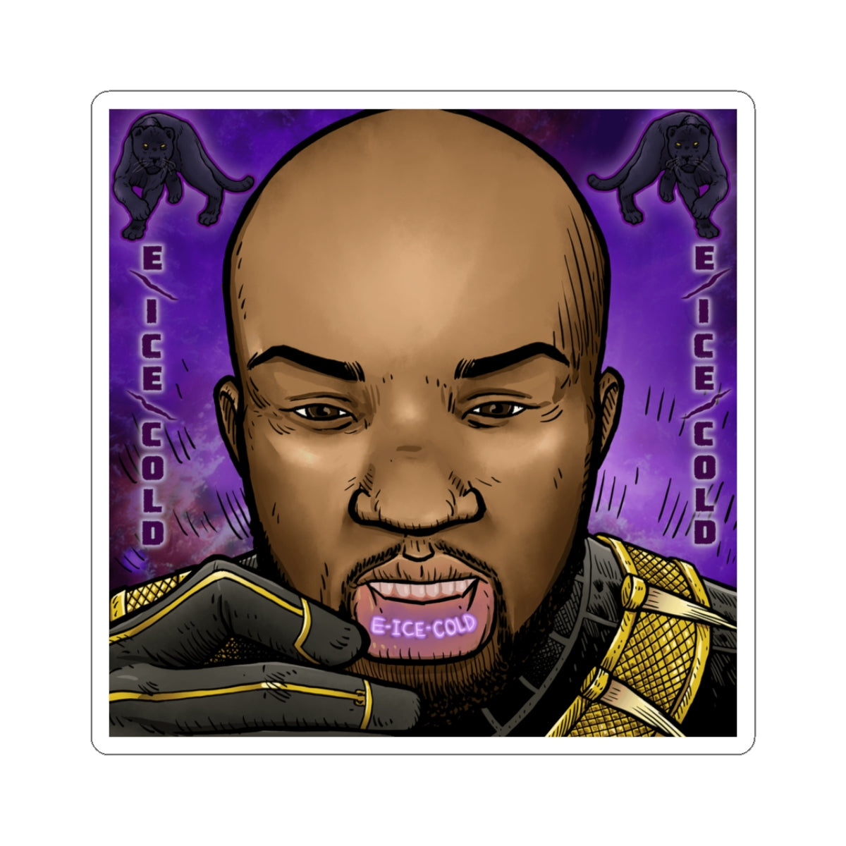 E-ICE-COLD' Portrait Sticker