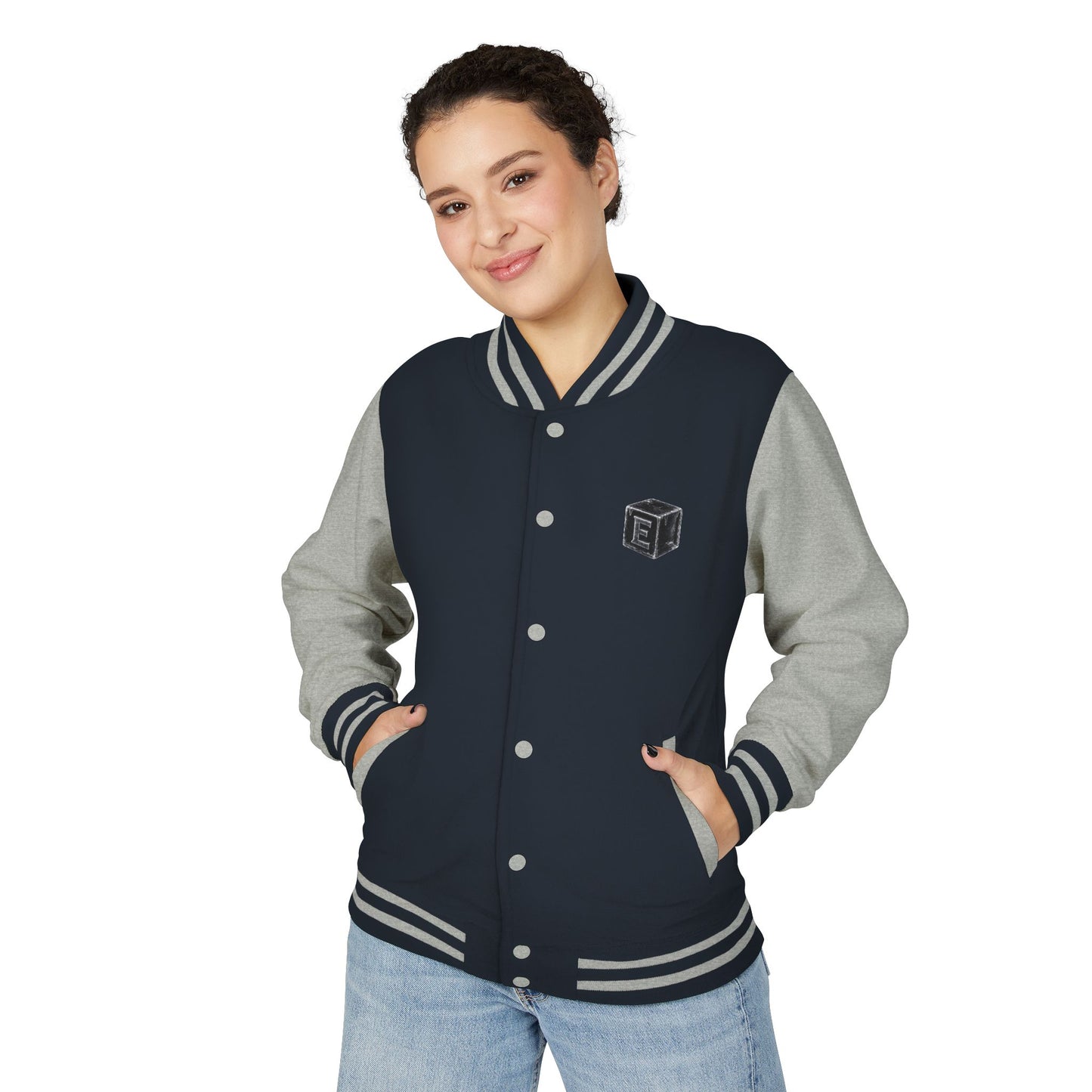 Letterman Jacket — 'E-ICE-COLD' Retro Varsity Bomber