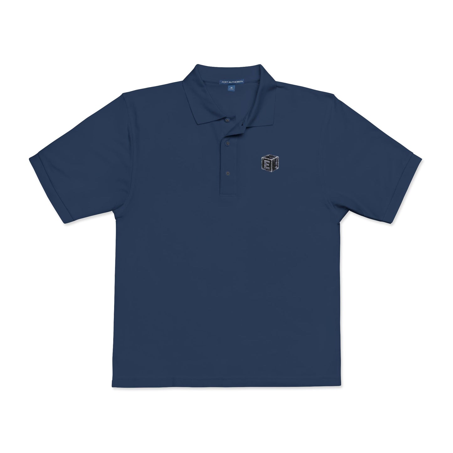 Embroidered Geometric Crest Polo