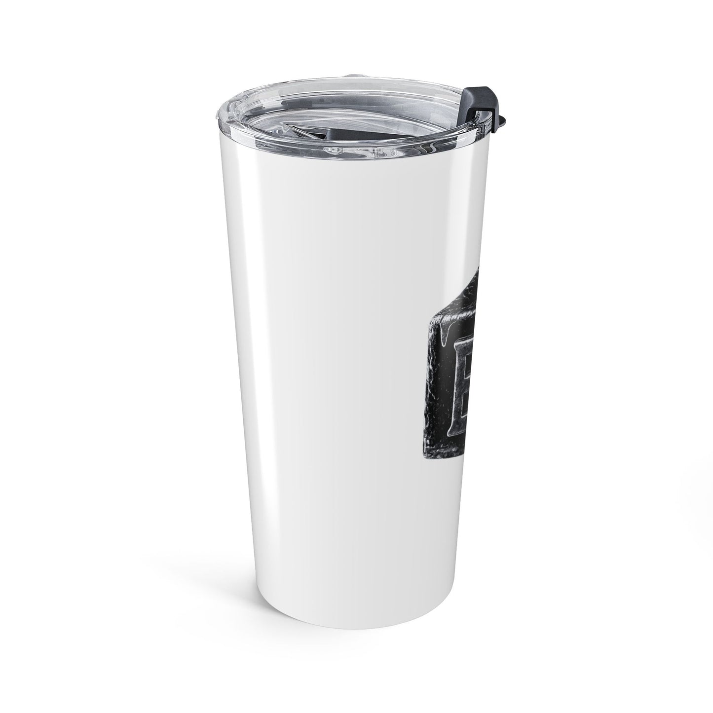 20oz Tumbler with Vintage Chalk Block E Letter – Monogram Drink Cup