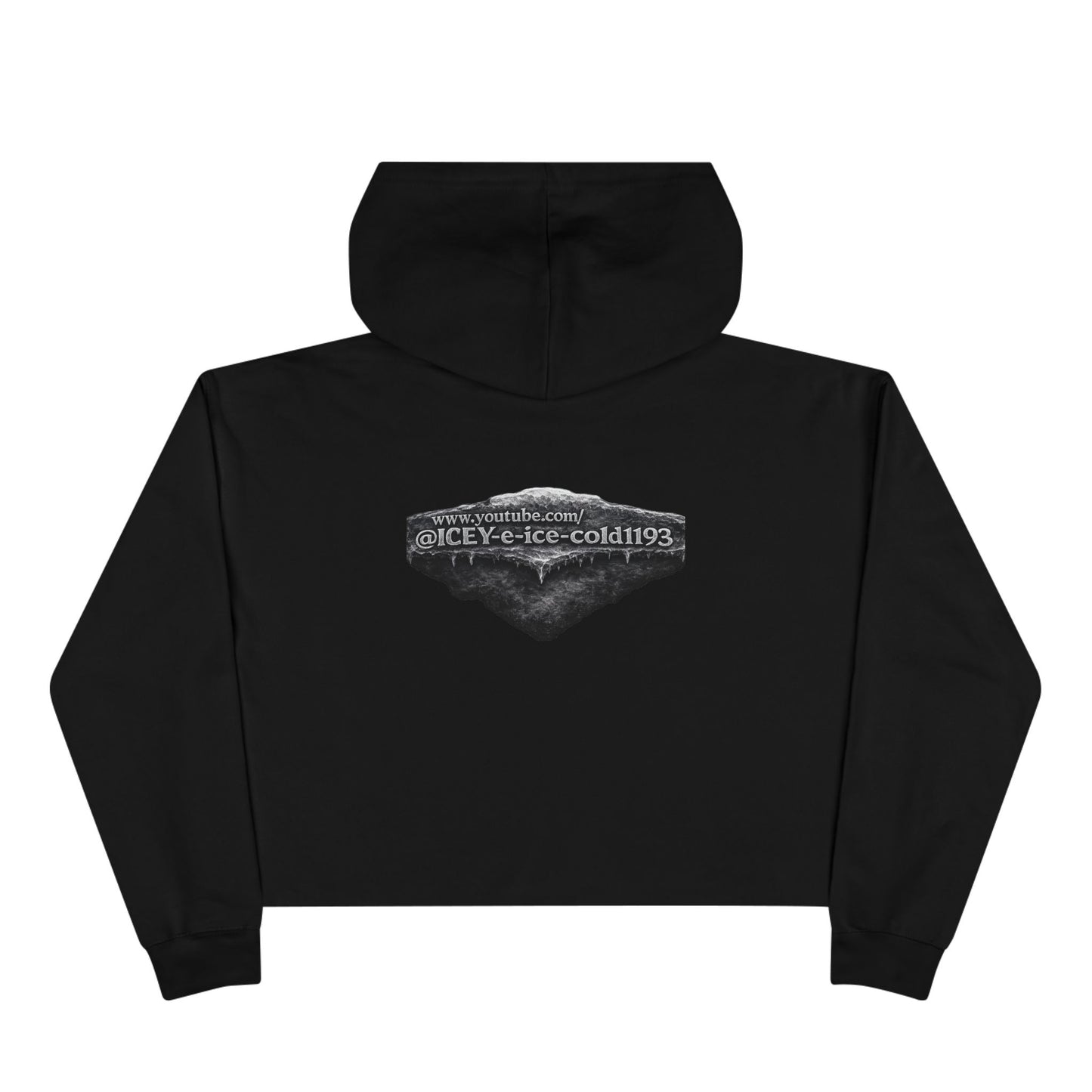 E-ICE-COLD Crop Hoodie – Graphic Rapper Portrait Streetwear