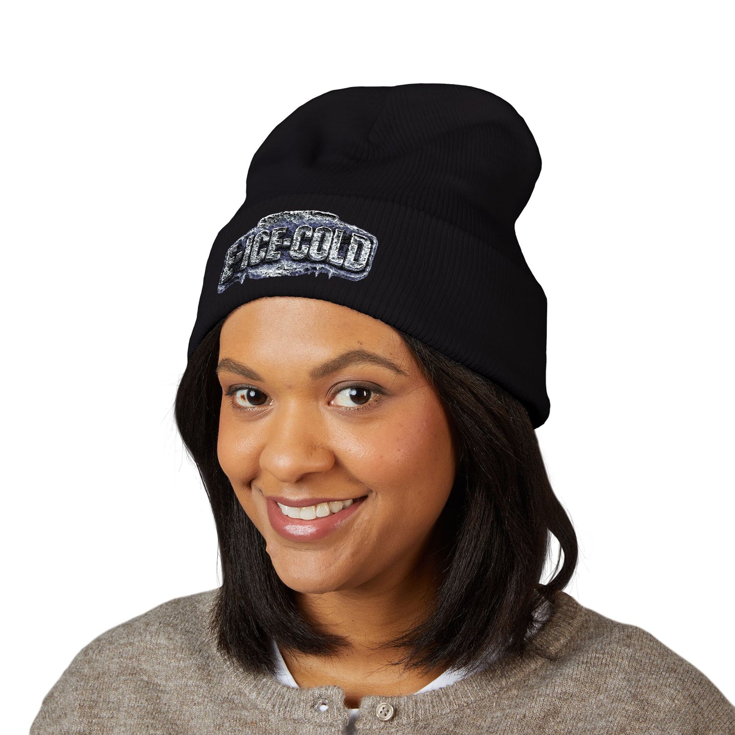 E-ICE-COLD Embroidered Cuffed Beanie