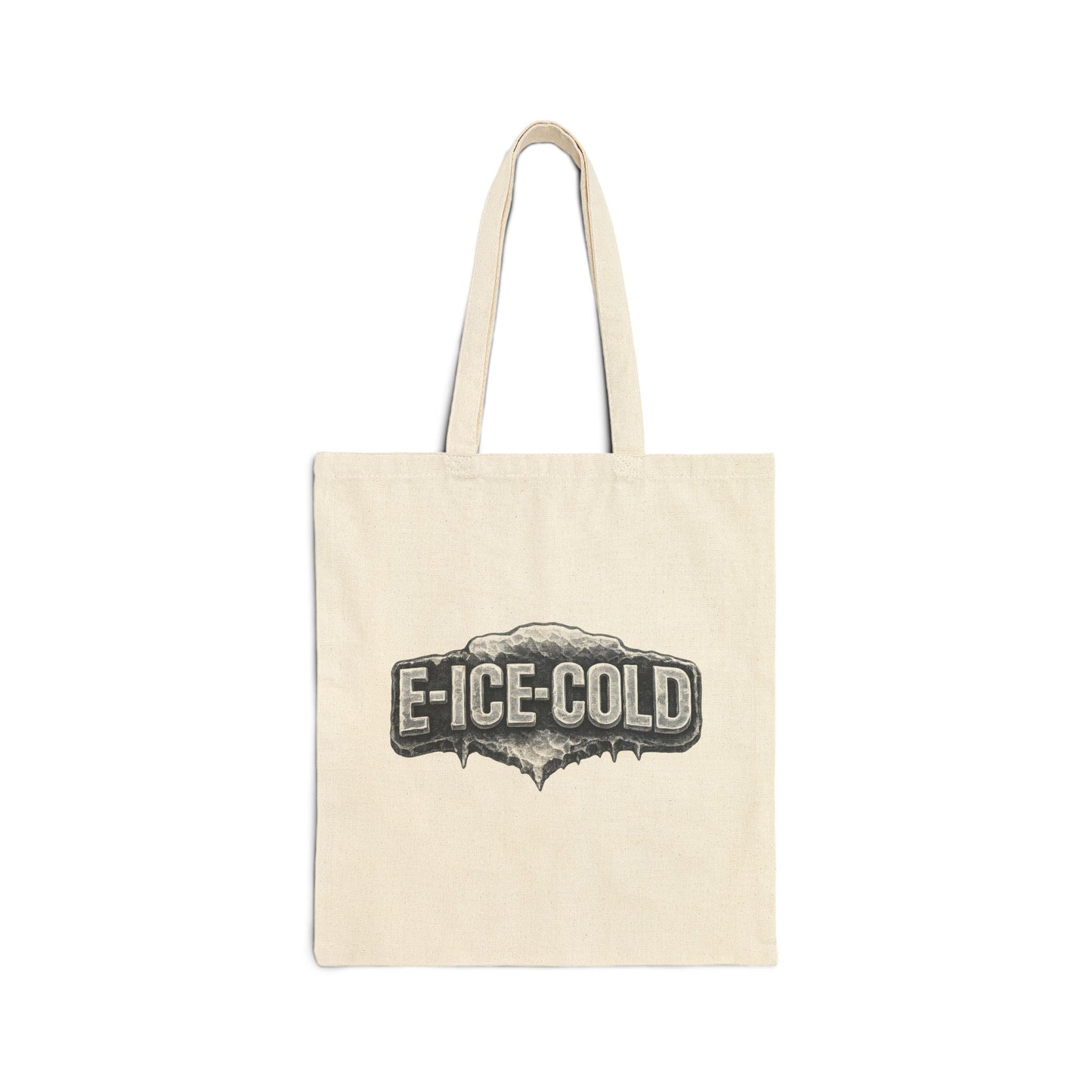 Tote Bag — 'E-ICE-COLD' Graphic Cotton Canvas Tote