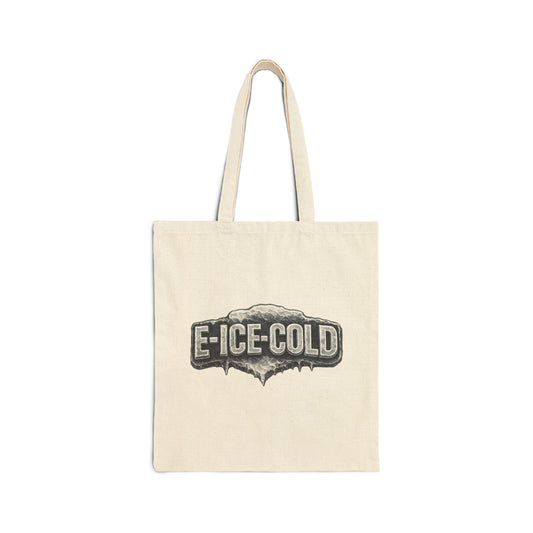 Tote Bag — 'E-ICE-COLD' Graphic Cotton Canvas Tote