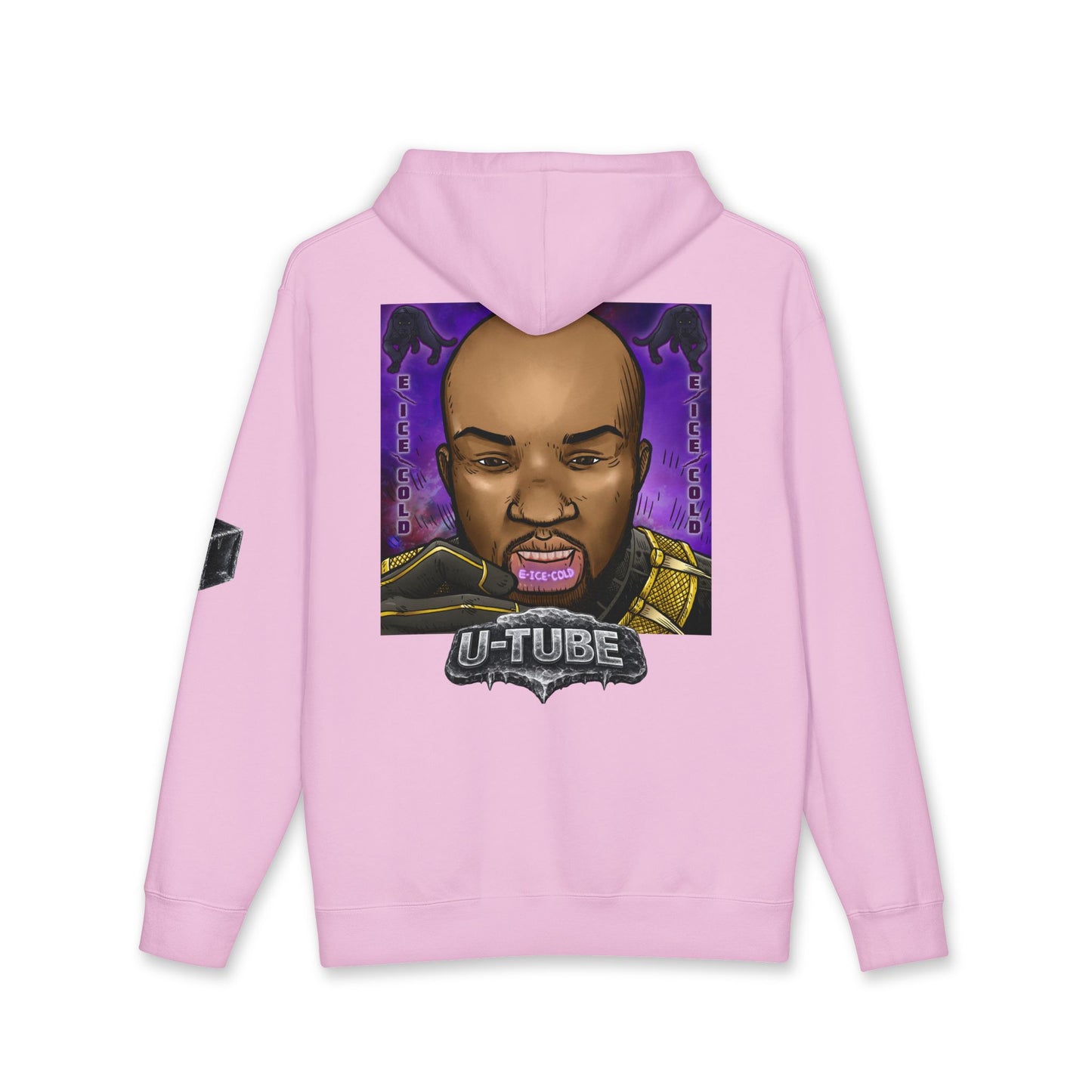 Ice-Cold Hoodie — 'E-ICE-COLD' Graphic Hooded Sweatshirt with U-TUBE Back Art