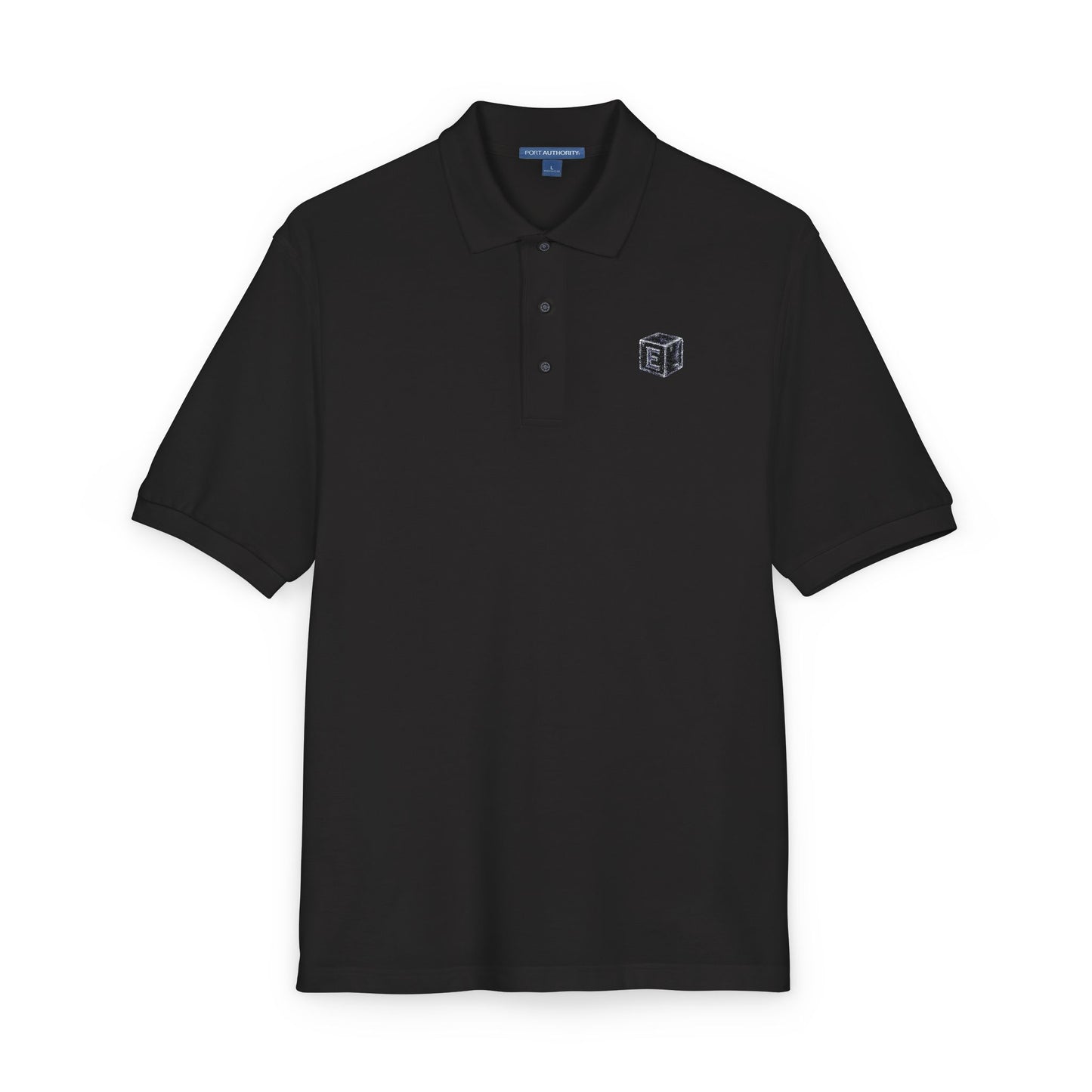 Embroidered Geometric Crest Polo